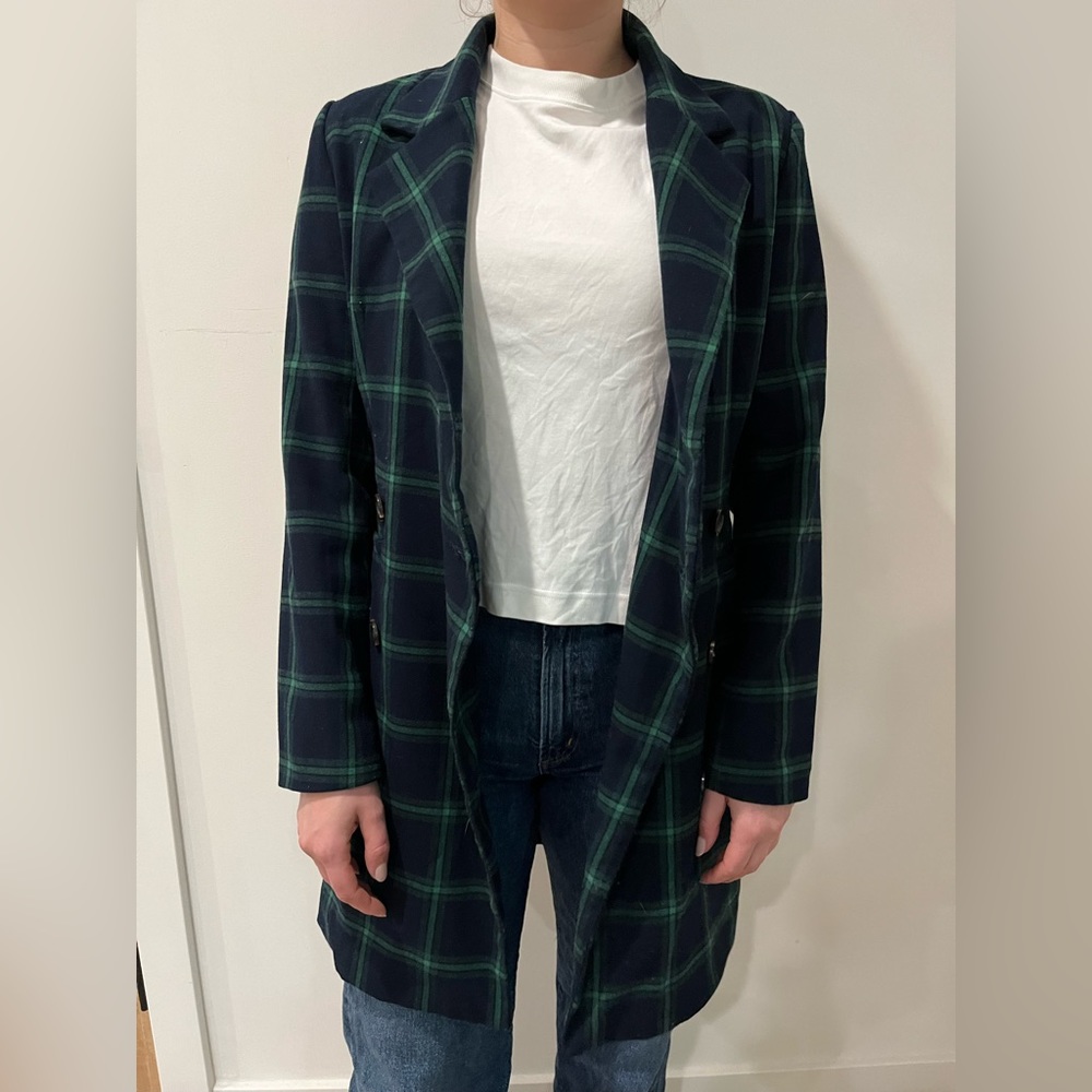 Vintage Plaid Coat (size S)